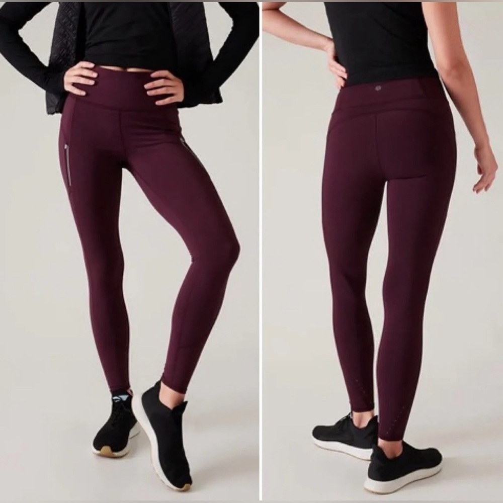 NWOT Athleta Rainier Spiced Cabernet Tight Size XS